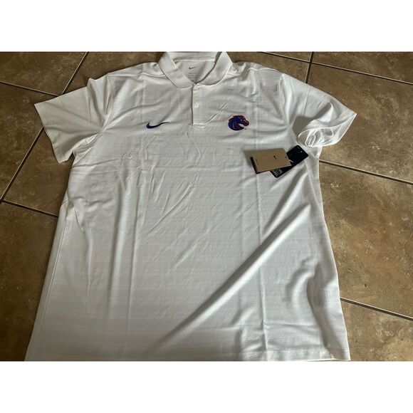NWT Nike Dri Fit 2XL Boise Broncos Victory SS Polo Shirt White - Picture 1 of 6